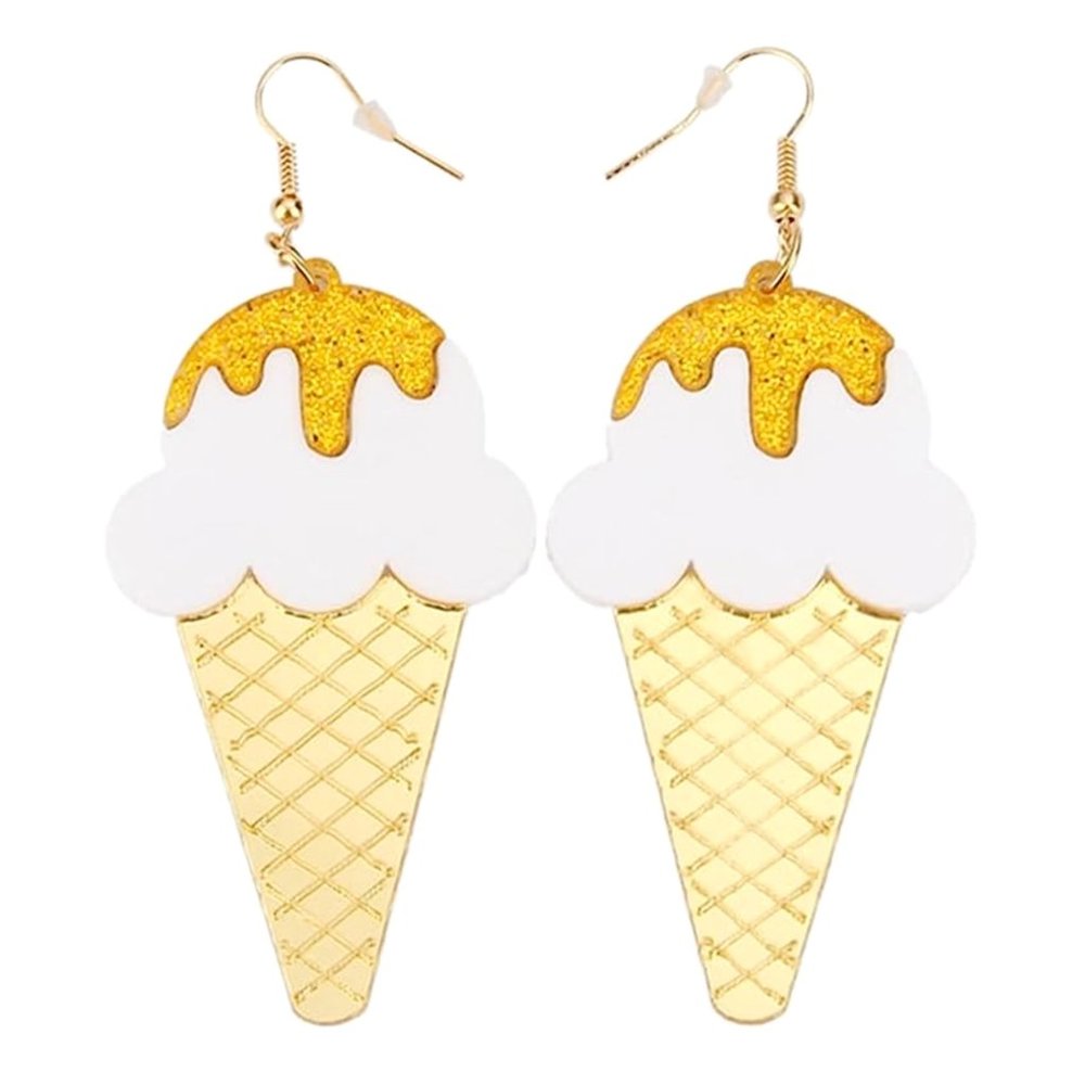 LASR French Vanilla Drip Ice Cream Resin Earring